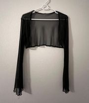 Windsor Black Mesh Mini Shawl