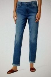 Hudson Natalie Midrise Slim Boyfriend Crop Honey Bee Blue Jeans WOMENS SIZE 28