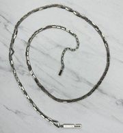 Calvin Klein Skinny Silver Tone Metal Box Chain Link Belt Size XL