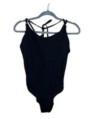 Black Keyhole One Piece Swimsuit Women's Medium