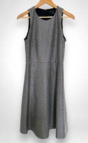 *THEORY Trekana Circuit Knit Fit & Flare Geo Pattern Mini Dress Women's Sz 4