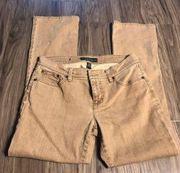 Lauren Ralph Lauren modern bootcut Jeans Womens Size‎ 4 Denim Pants Tan