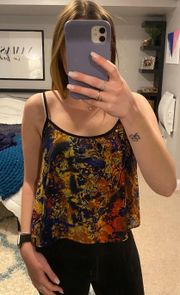 Multi-Colored Cropped Tank Top