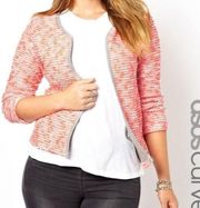 Asos Curve Orange & Gray Boucle Blazer Size 18