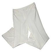 Anne Klein Size 14 Tall Ivory Dress Pants Rayon Blend Flat Front Trouser Style