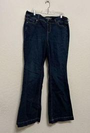 Torrid Jeans Womens 16 r Blue Mid Rise Flare Leg Denim Dark Wash