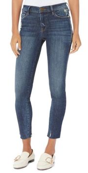 Le Skinny De Jeanne Victoria Park Distressed Raw Hem Jeans