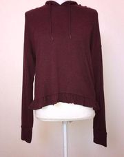 Live Love Dream Maroon sz M Hooded Ruffle bottom