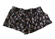 XXI Black Floral Shorts Size M