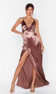 Look At You Satin Maxi Dress