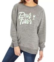 Wildfox POUR FAVOR Wine Glass Statement Sweatshirt