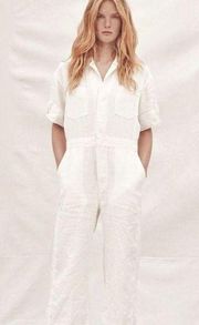 NWT Christy Dawn Penny Linen Blend Painters Jumpsuit Pants