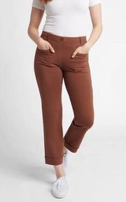 Betabrand Crop | Cosmo Lite Dress Pant Yoga Pants in Bronze | Medium S-Petite