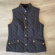 G. H. Bass & Co Black Quilted Vest w/ Snap Closure Women’s Size Medium