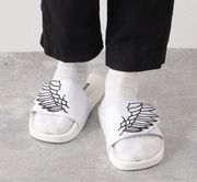 NWT  Jeremy Scott Monogram Adilette Wings Slides