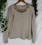 4/$25 hinge diamond neckline confetti sweater m