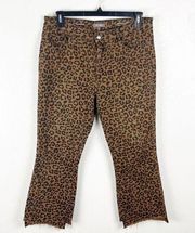 DL1961 Bridget Cropped High Rise Instasculpt Jaguar Frayed Hem Jeans, Size 32