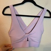 Cross Back Sports Bra Estimated Size Medium/ Large Lilac Purple