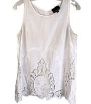 Cynthia Rowley White Cotton Tank Top