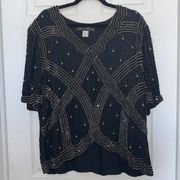 Vintage Ashley Stewart Beaded Blouse