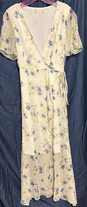 Wrap Floral Maxi Dress