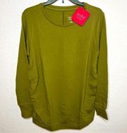 Sweatshirt Soft Comfy Olive Green Size M New!