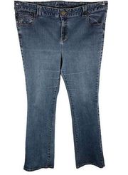 Lane Bryant Plus Size 24 Jeans Boot Cut Flare Pockets Blue Denim Stretch 1385