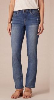 NWT Democracy Stretch Blue Denim "Ab"solution Straight Leg Mid Rise Jean Size 14