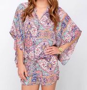 Printed Kimono Romper