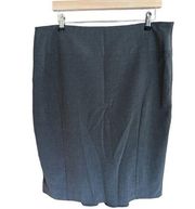 New York & Company charcoal grey midi skirt with wide waist size 12