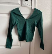 target long sleeve green top