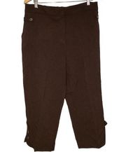 Susan Graver QVC brown capris pants size L