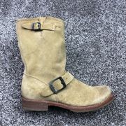 Frye Veronica Short Camel Buckle Boot Size 7.5