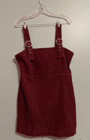 Maroon Adjustable Zip-Up Mini Dress