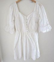 Spell & The Gypsy Collective Bo Mini Dress White Women’s Size Medium Boho