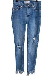 Free People Free‎ People Great Heights Frayed Hem Skinny Jeans Size 24