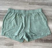 Vero Moda Green Linen Shorts Size XL NWT Astimilo Pockets Pull-On A3