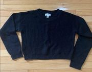 Forever 21  Black Chunky Cropped Sweater (size M)