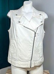 Two by Vince Camuto white denim vest