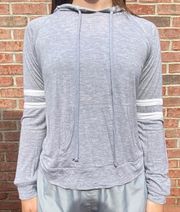 Ambiance Gray and White Lightweight Sweatshirt