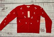 Timeless London Red Cárdigan Sweater Size 6 By