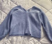 blue cropped sweater. brand new never worn