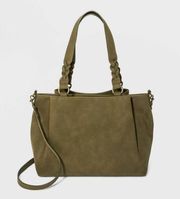 Triple Compartment Satchel Handbag - Universal Thread Green nwt
