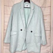 Old Navy • Wool Blend Coat • Baby Blue • Medium • Pockets