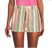 MARINE LAYER Striped Hemp Beach Shorts Sz Large