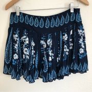 Raga Indigo Blue Luisa Ruffle Mini Skirt M