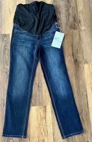 1822 Denim Women’s Vintage Belly Band Straight Maternity Pants‎ Sz. 00/24 NWT