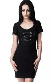 Women's dress KILLSTAR - Admiral - BLACK Size S