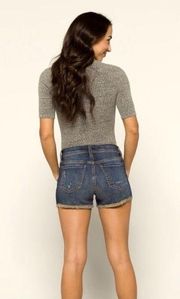 STUDIO BLUE DENIM CUTOFF DISTRESSED JEAN SHORTS 28