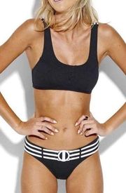 New. Seafolly belted black bikini set. US 6. Retails $189